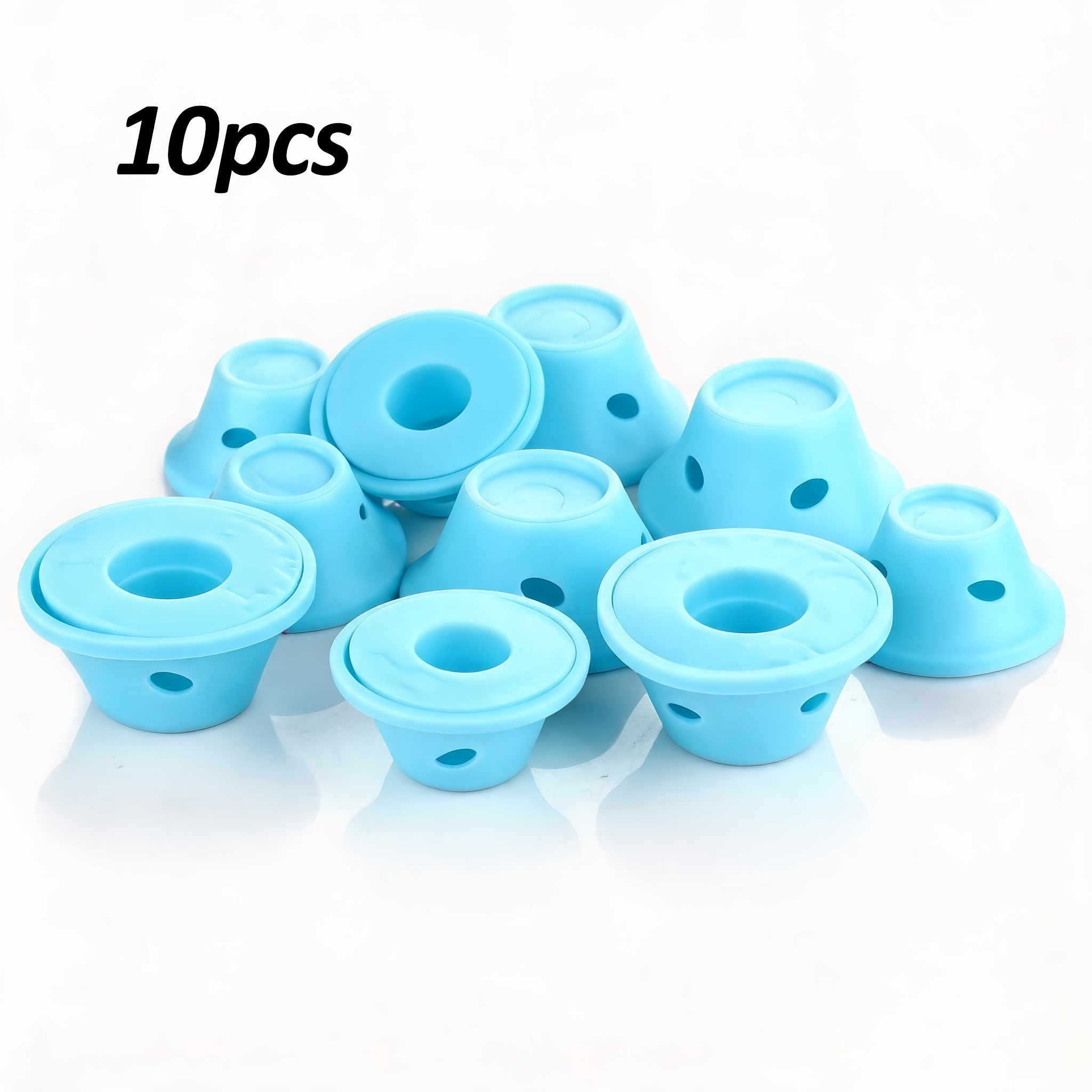 10pcs Soft No-Heat Hair Curlers, Reusable Curling Styling