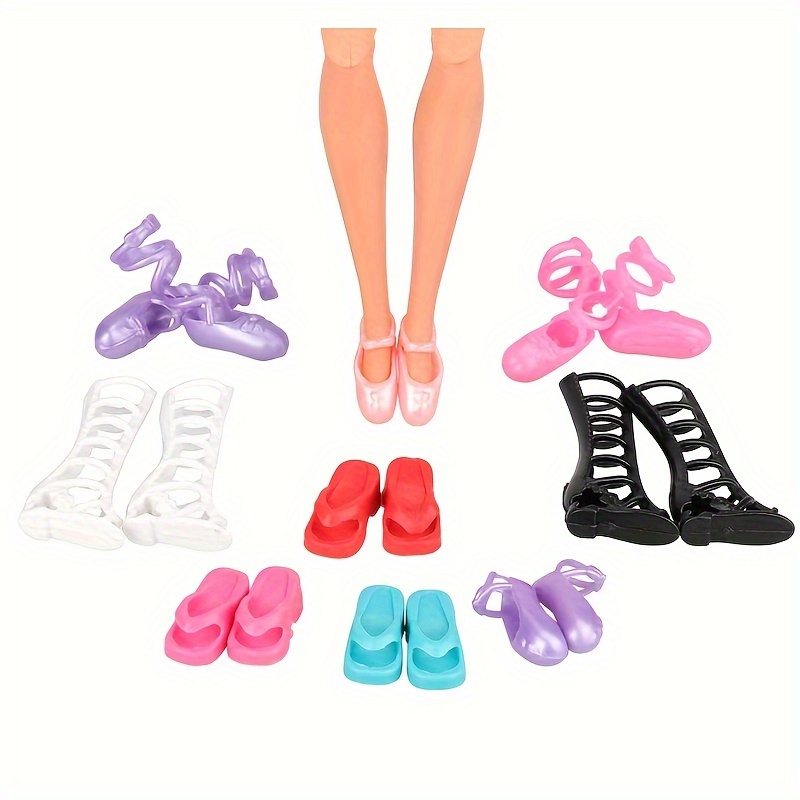 20 pairs fashion doll shoes high heels flat shoes boots Temu Nigeria