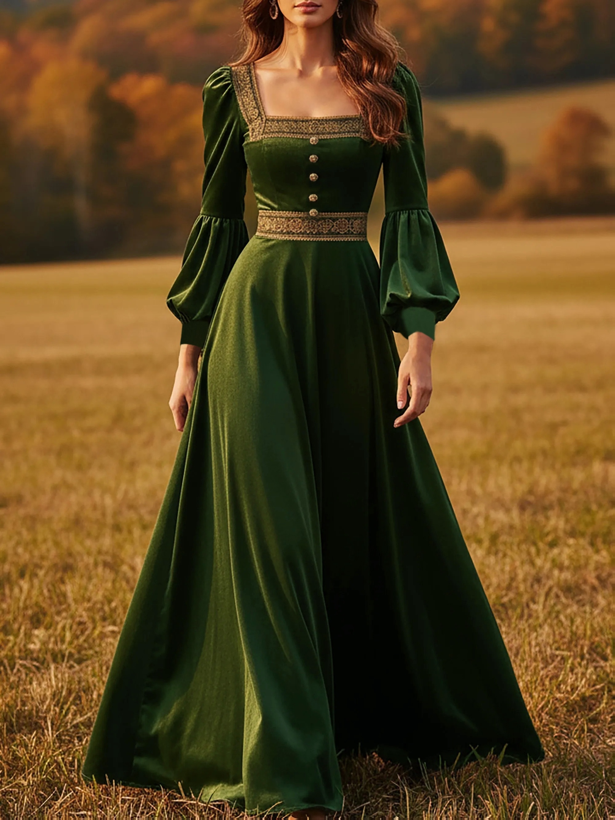 green dress long sold on Temu United States