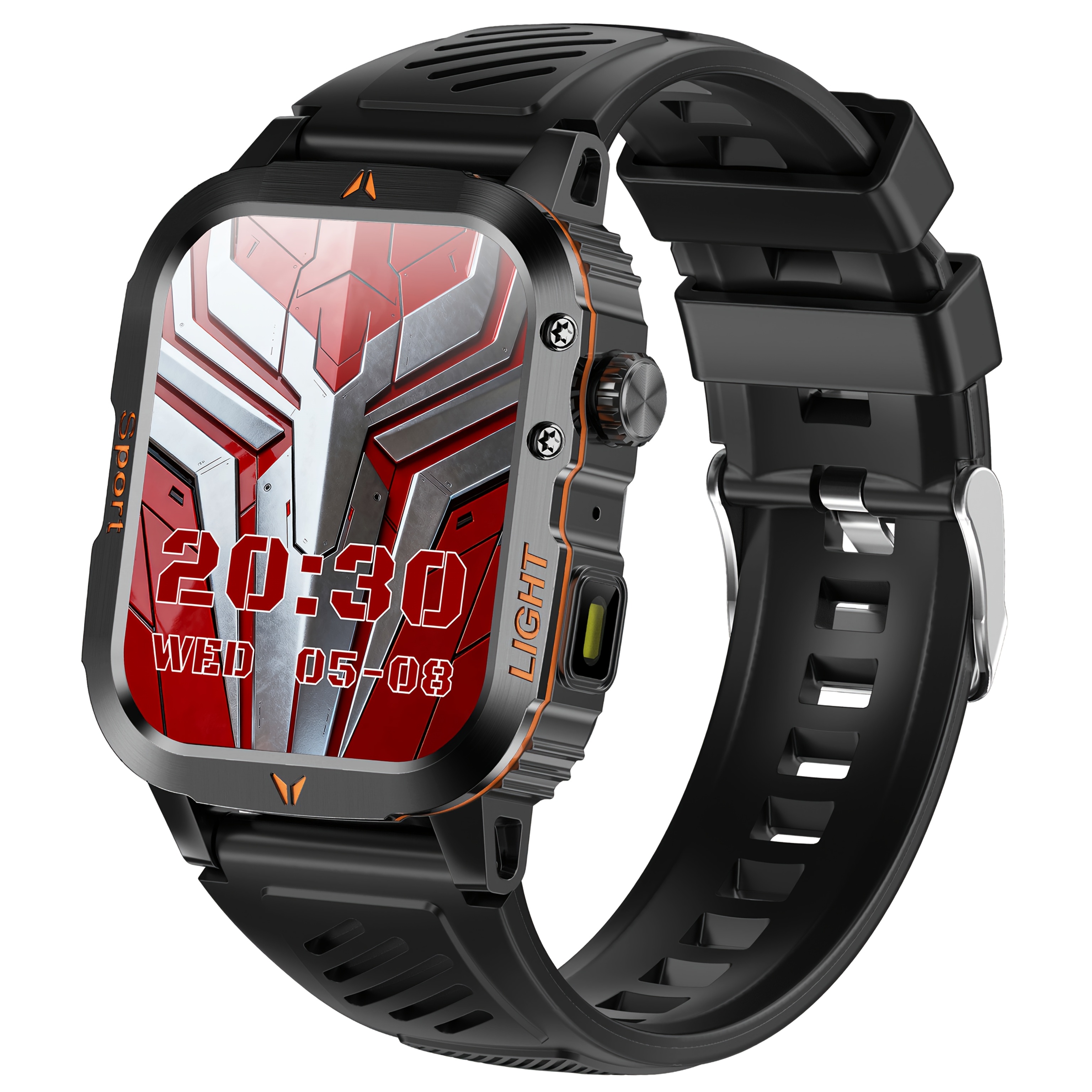 TEMU Rugged And Durable Smartwatch 1500mah Battery, 30-day Wireless Calling, Built-in Flashlight, Music Player, Hiking Watch, A Great Gift For Men,