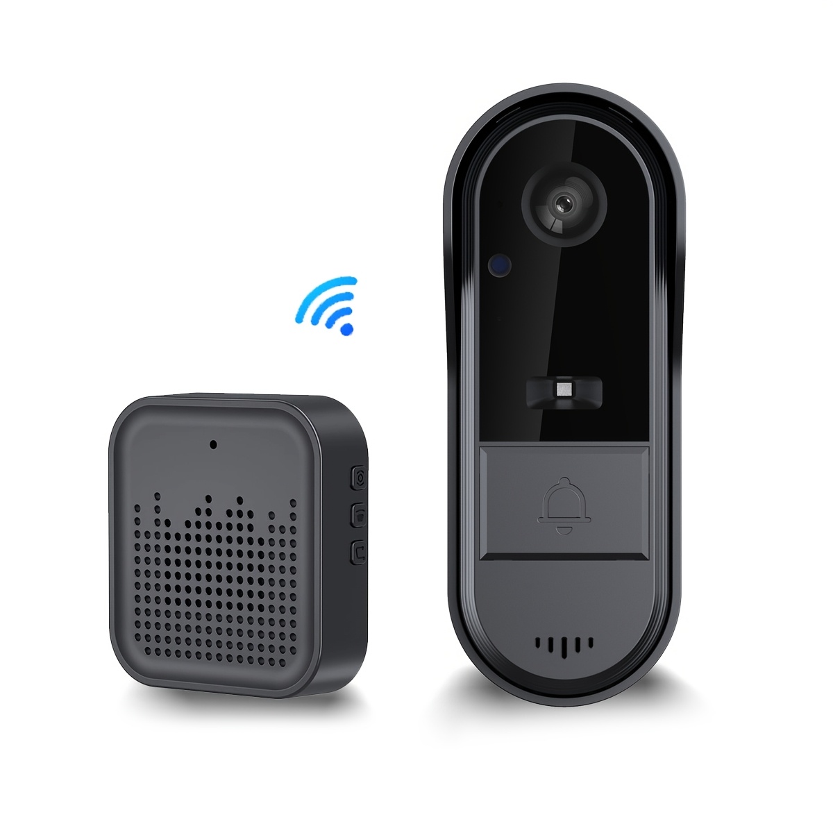 TEMU Smart Wireless Doorbell, Visual Door Doorbell Camera, Hd Video Doorbell With 2.4g Wifi Security Camera For Home Security, Night Vision, Voice