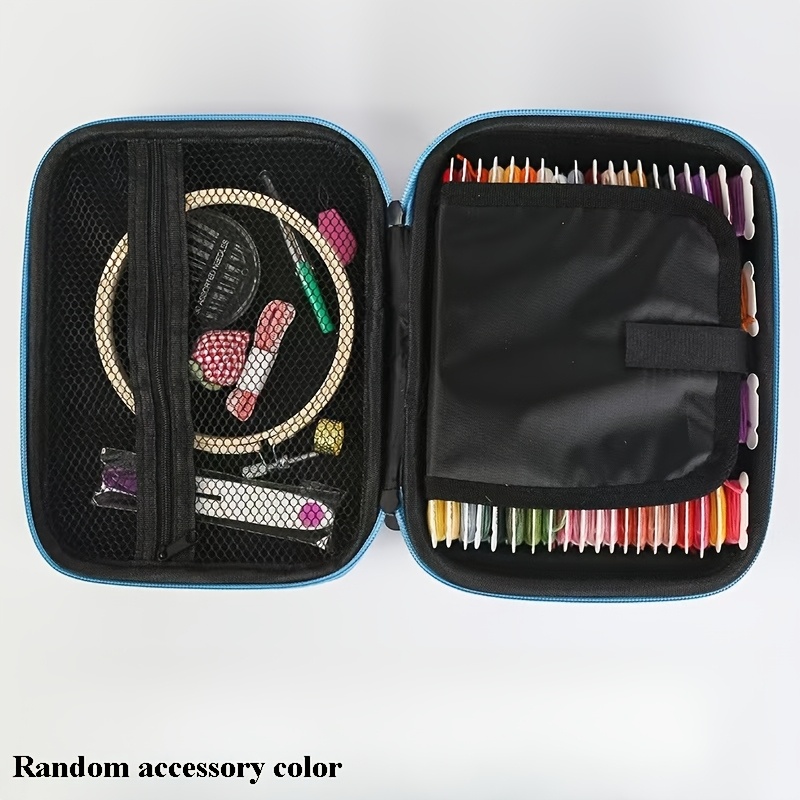 TEMU New Premium 88pcs 4-meter 80- Embroidery Board Thread And Cross Stitch Beginner Handbag, Needle And Thread Box Set, Portable Sewing Knitting