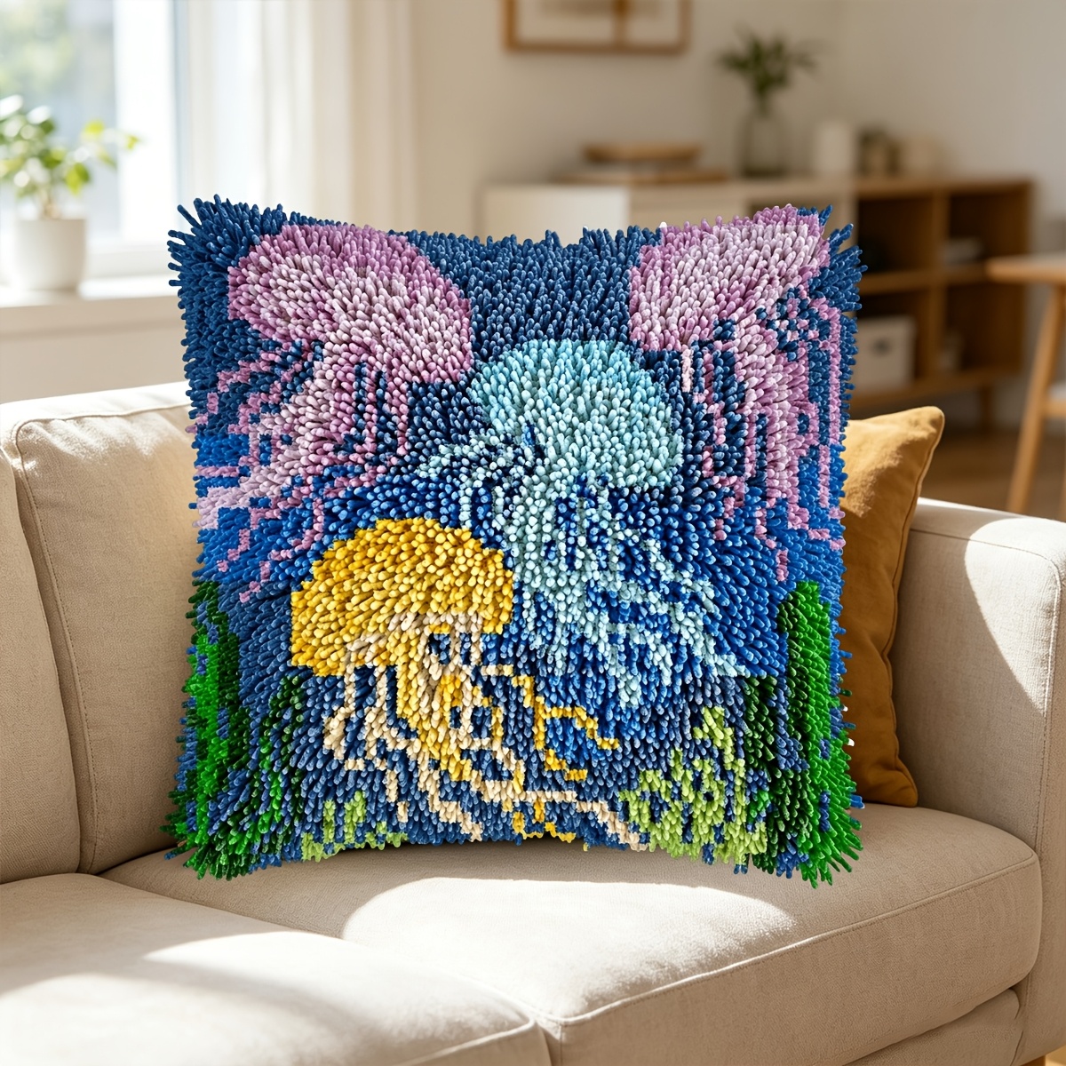Adult Hook Lock Kit with Multi-Color Jellyfish Tapestry, DIY Set