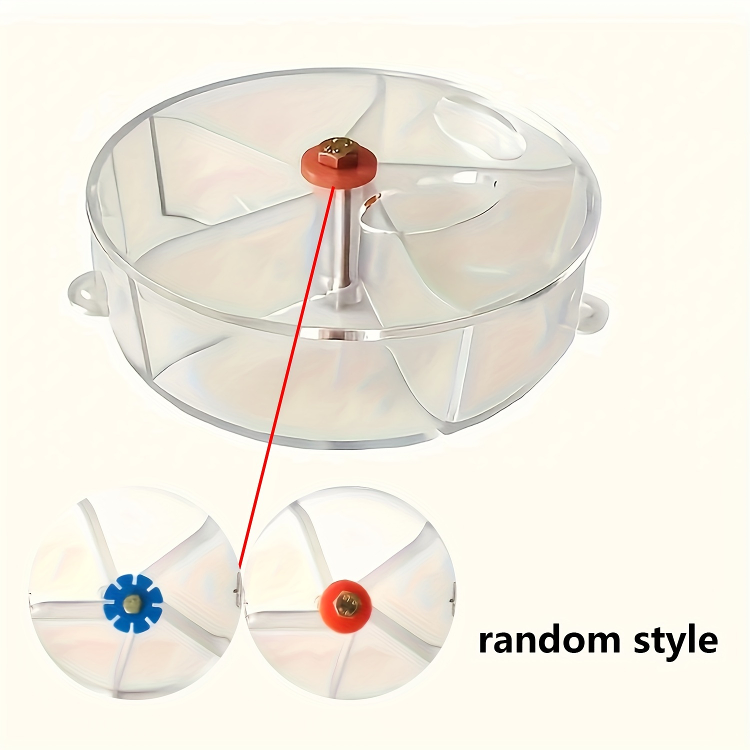 Image of 1pc Random Color And Style Of Additions, Parrot Supplies, Bird Toys, Acrylic Foraging Windmill, Interactive Food Dispenser, Foraging Ball, Compartment Food Box