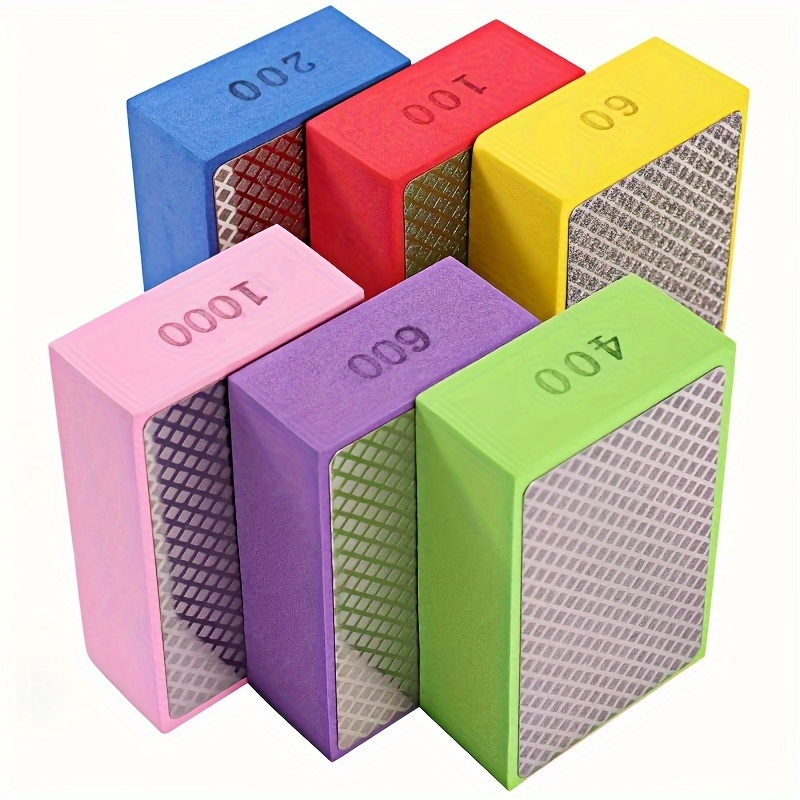 3pcs / 6pcs Diamond Polishing Pad Set For Tile, Glass, Ceramic, Wood, Marble, And Metal - 60#, 100#, 200#, 400#, 600#, 1000#