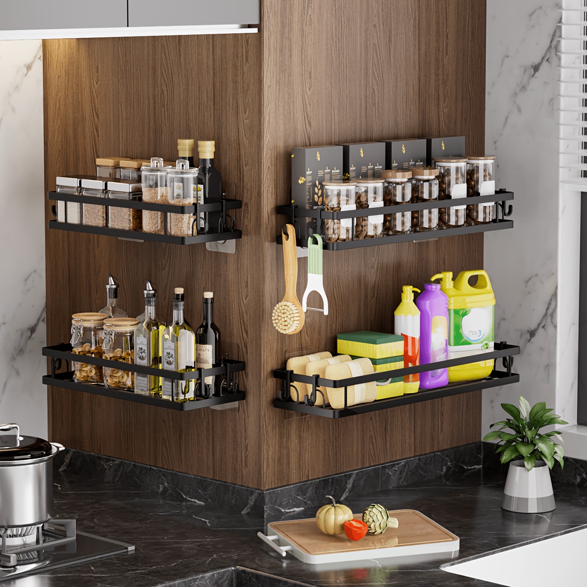 vertikales gewürzregal wandmontage platzsparend