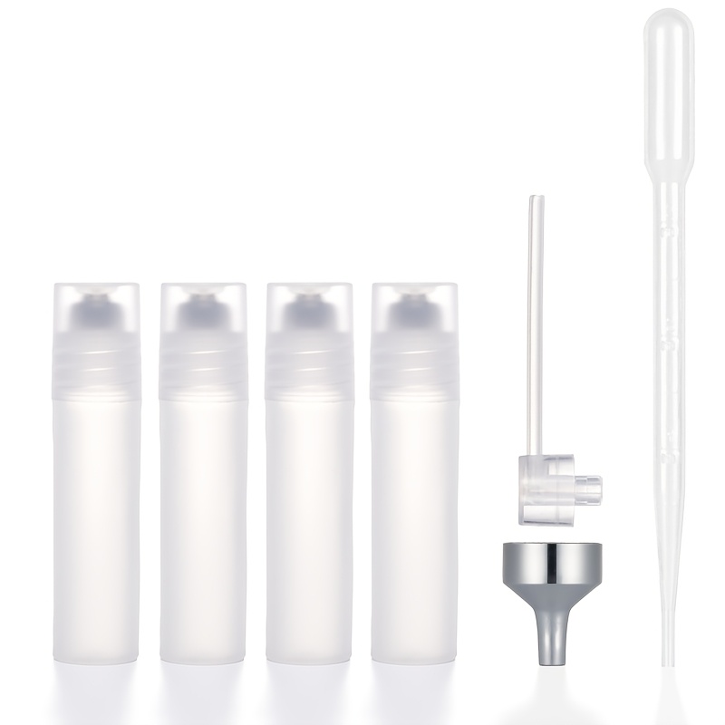 TEMU Botella dispensadora de rollo de plástico de 5 ml/10 ml, botella dispensadora recargable, botella de rollo a prueba de fugas, contenedor
