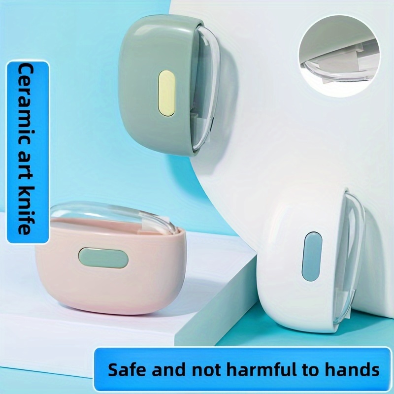 

1pc A Mini Ceramic Craft Knife That Won't Hurt Your Hands. Portable For Home Use, Suitable For Pressing, Cutting Paper, Office Work, And Unpacking. 1 Color Will Be Randomly Sent.