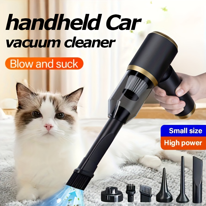 Kabelloser Handstaubsauger, Haushaltsstaubsauger, leichtes Design, 4-in-1-Staubsauger, USB-Aufladung, mit mehreren Aufsätzen, geeignet für Autos, Zuhause, Camping  Computer-Tastaturreinigung, ein Einweihungsgeschenk
