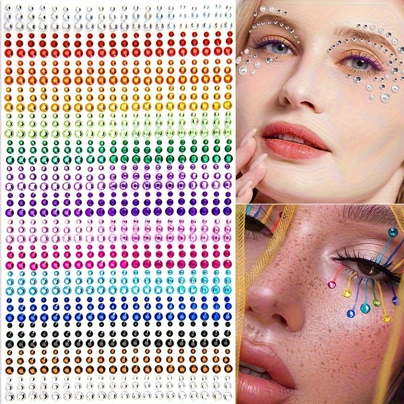 

1 Sheet 900pcs , Diy Jewelry - Rhinestone Stickers, 15 And 3 For Performances, Stickers, Stickers, , Parties, Rhinestone Stickers