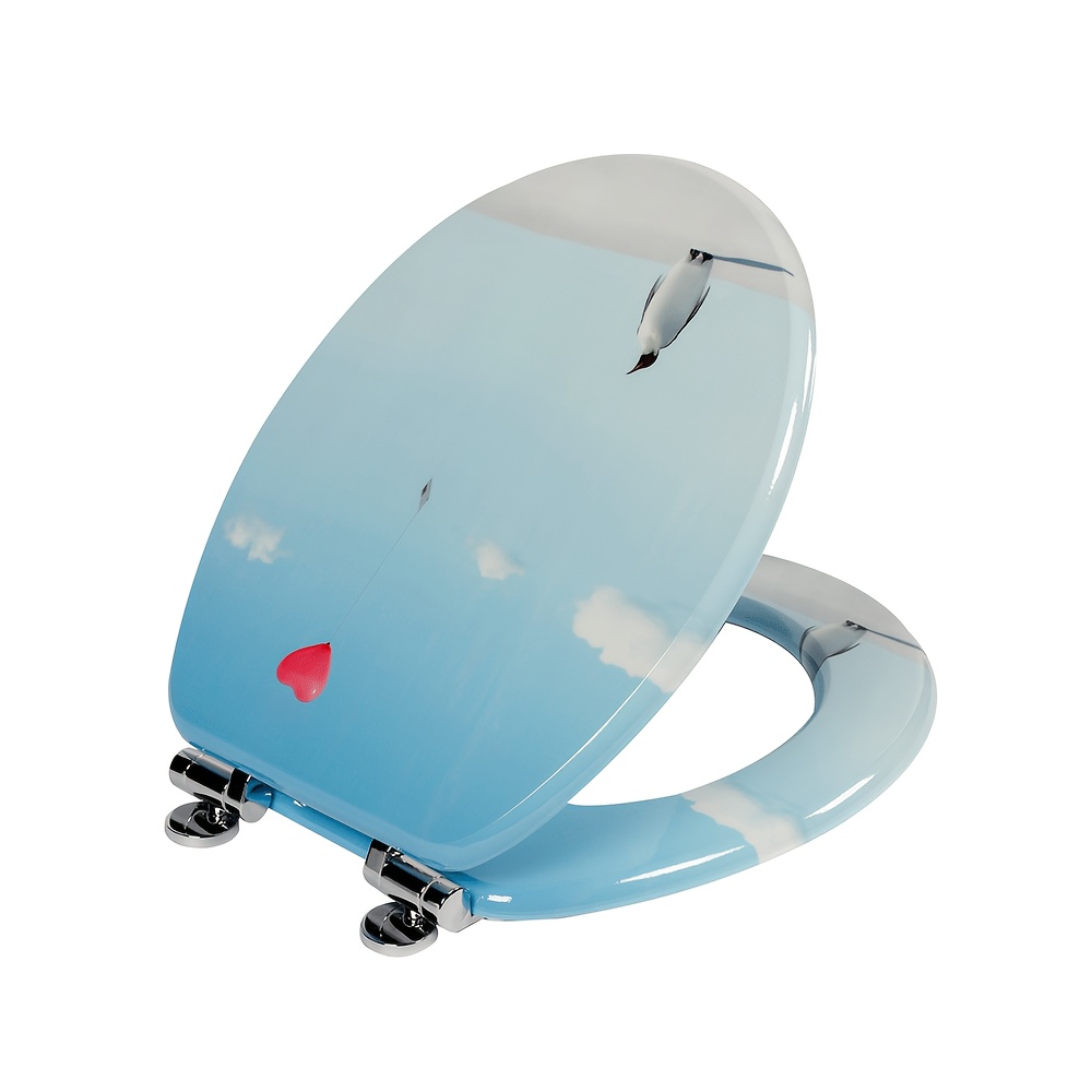 Sainos Wc Seat With Soft Close, Mdf , Stable Quality, Toilet Lid Toilet Seat