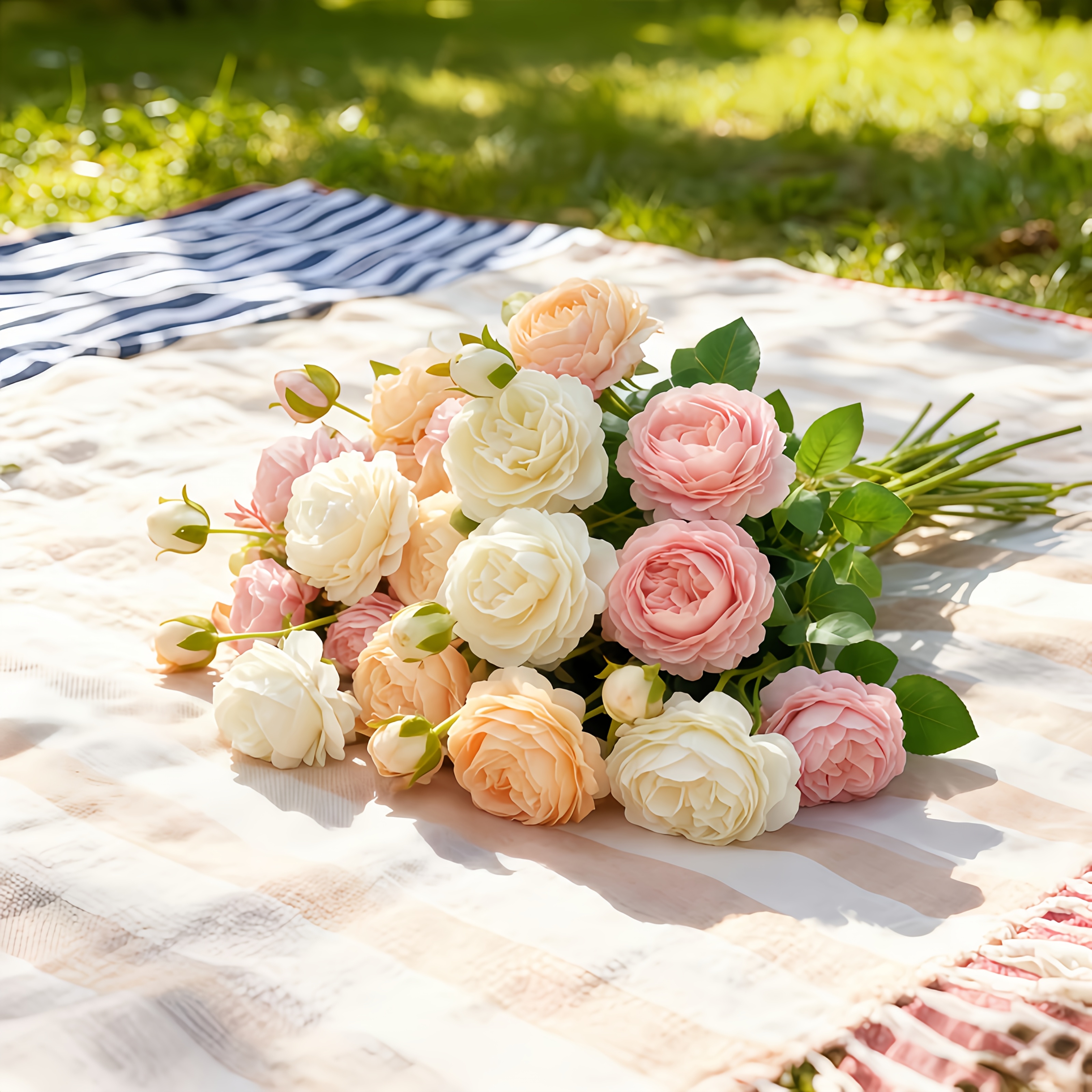 Image of 6 Luxurious Artificial Peony Flowers | High-quality Peony Bouquet, Suitable For Valentine's Decor And Wedding Floral Arrangements, Ideal For Holidays , Spring Faux Flowers