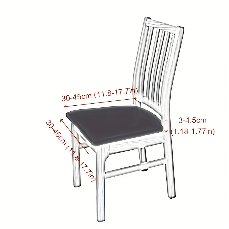 4 coprisedili elasticizzati jacquard per sedia, idrorepellenti, coprisedili riovibili e lavabili, coprisedili antipolvere per sala da pranzo, fodere per cuscini del sedile del 2026 a GBP £16.99