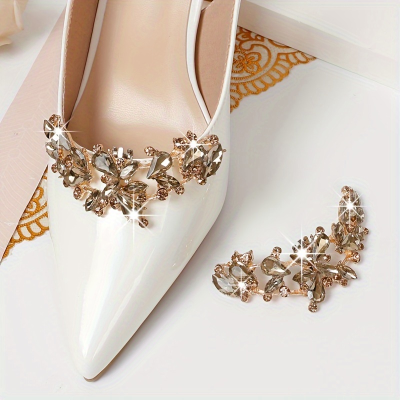 

- Detachable Rhinestones - Metal Alloy Accessories For Women's Footwear, For Weddings, Parties &