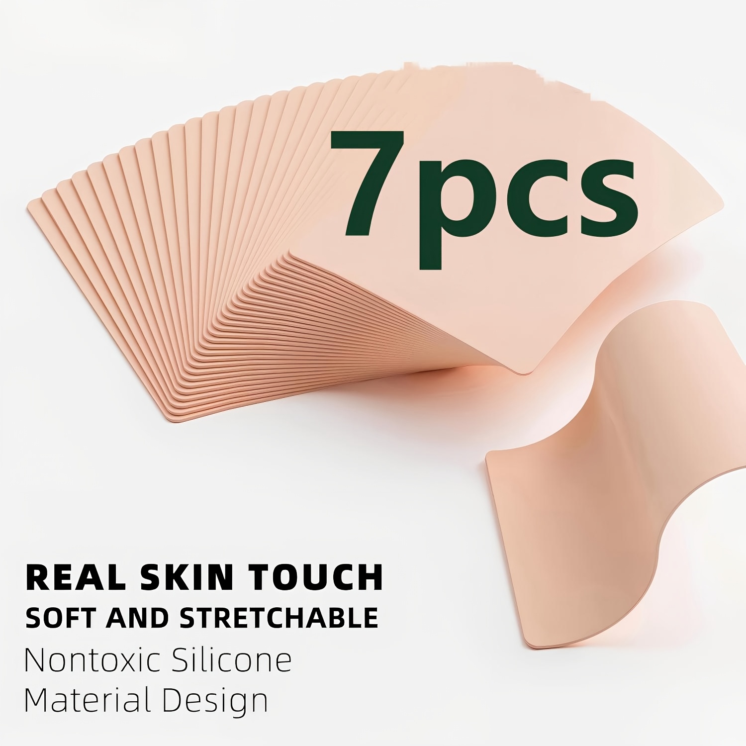 TEMU Pelle per tatuaggi 7 pezzi, 1 mm, 5.5x4 pollici, pelle in per test colori di tatuatori, pelle per linee bifacciale, adatta per insegnamento e