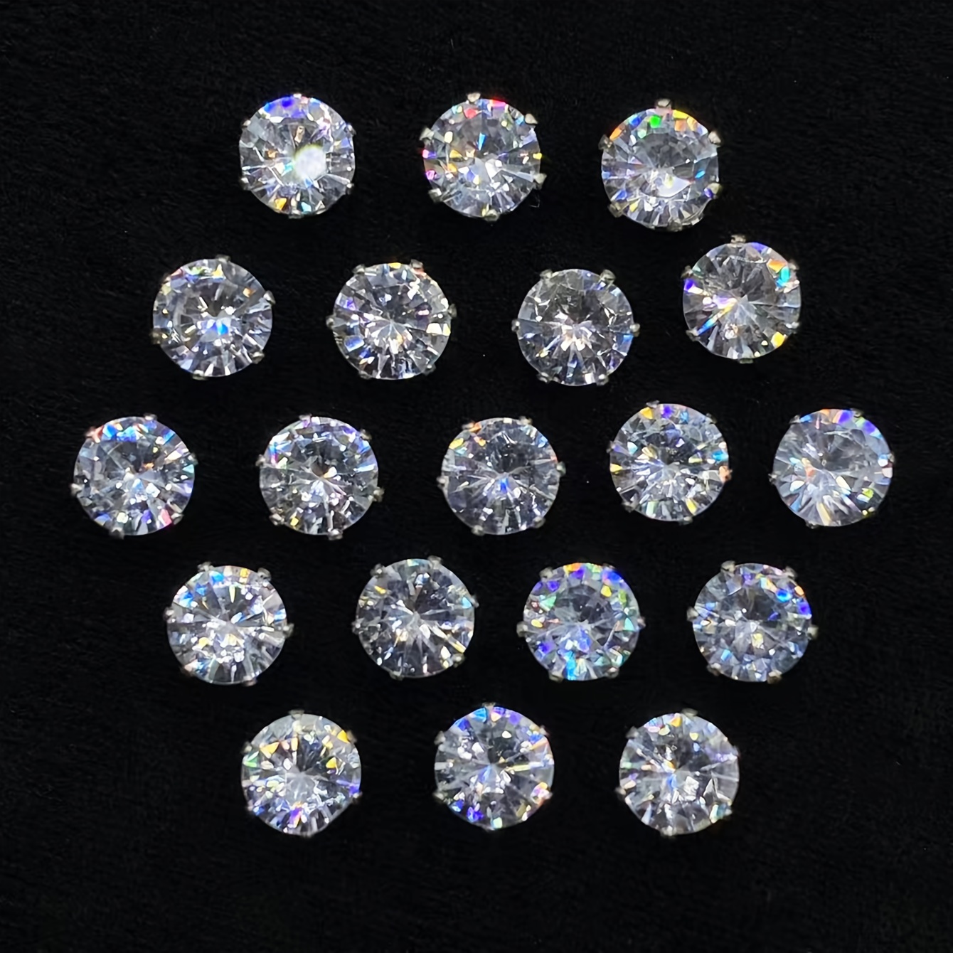 30pcs Zirconia Hand Sewing Drills Clothing Jewelry Additions Zirconia Round Drills