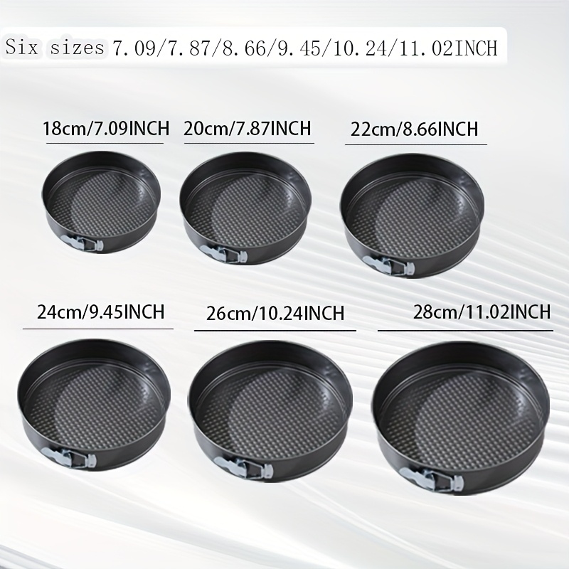 Image of Removable Bottom Cake Pan 18//24/26/28cm Carbon Steel 6pcs Set Baking Pan 7/8/9/10/11/12 Inch Cake Pan Round Baking Home Mold