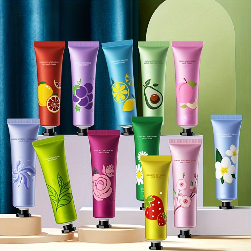 

5/10/20 Pcs Assorted Flower & Fruity Hand Creams, 30ml Tubes, Shea Butter & Vitamin E Enriched, Intensely Moisturizing & Nourishing For Dry & Chapped Hands, Perfect For Travel & Gift Set