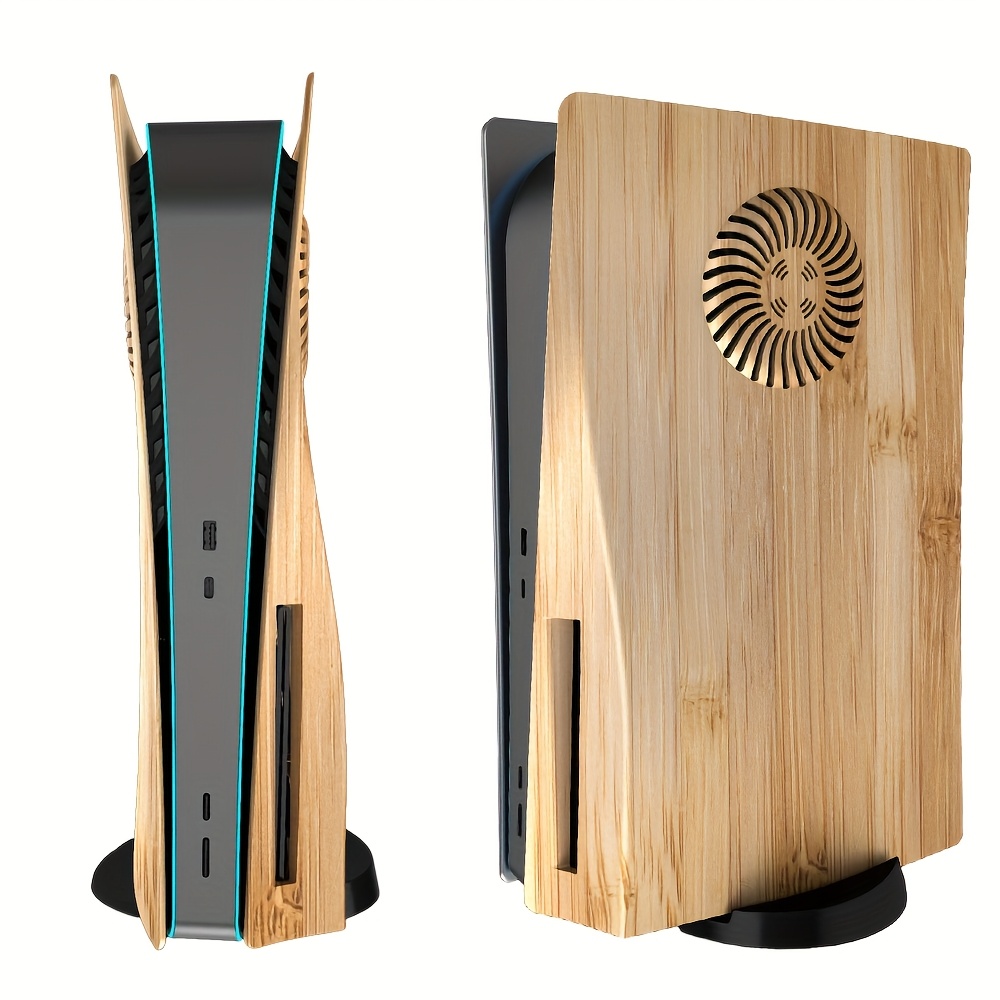 Disc Edition Cover Plates For Ps5 Console, Shell Panels For Playstation 5 Accessories Protective Replacement (wood Grain)