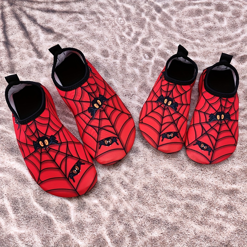 

Cute Cartoon Spider Barefoot Slip On Water Shoes, Lightweight Non Slip Quick Drying Wading Shoes For Boys And Girls, Swimming Diving Walking Yoga, Vacation Beach