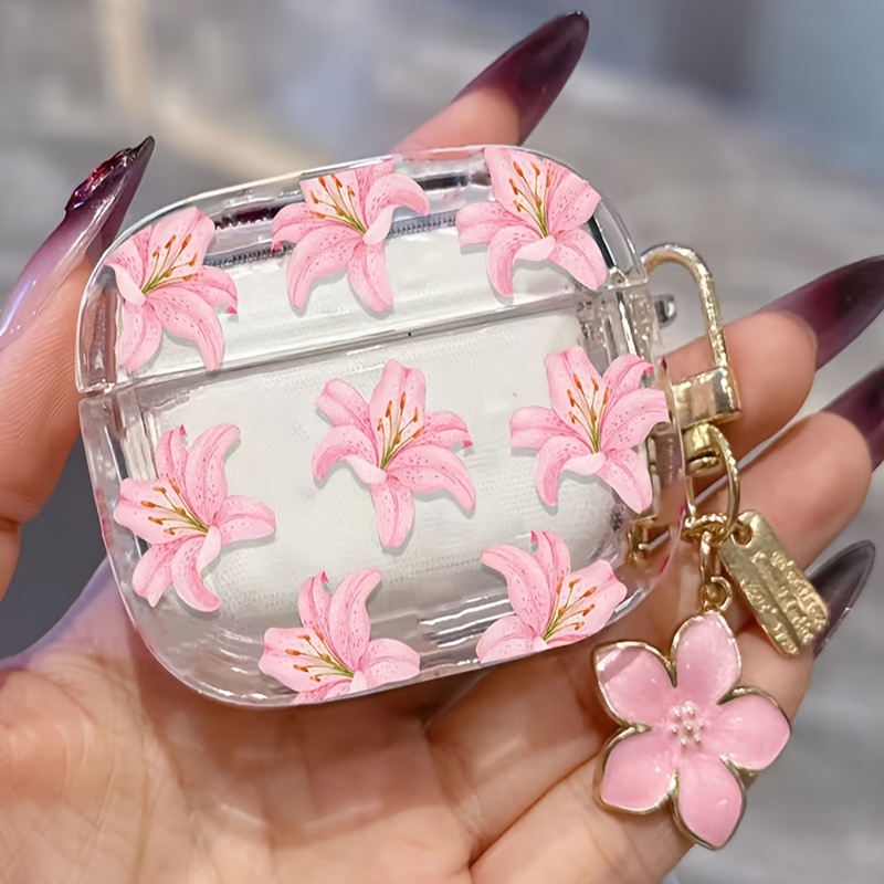 TEMU Floral Style For Wireless Earbuds Anti-fall Protective Case Suitable For Wireless Earbuds Case Anti-scratch Anti-fall Protective Case