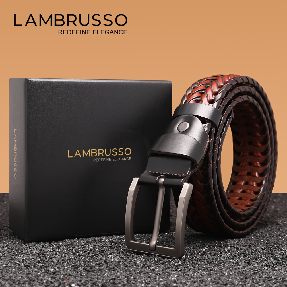lambruso fashion handmade mens two layer cowhide   belt suitable for   business and leisure is an essential accessory to   the wardrobe level 0