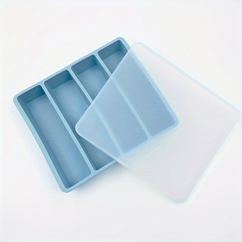 

Silicone Freezer Tray With Reinforced Stainless , 1pc - Soup And Broth Storage Container For Easy Portioning (125ml/250ml), Flexible Silicone Mold For Kitchen Organization