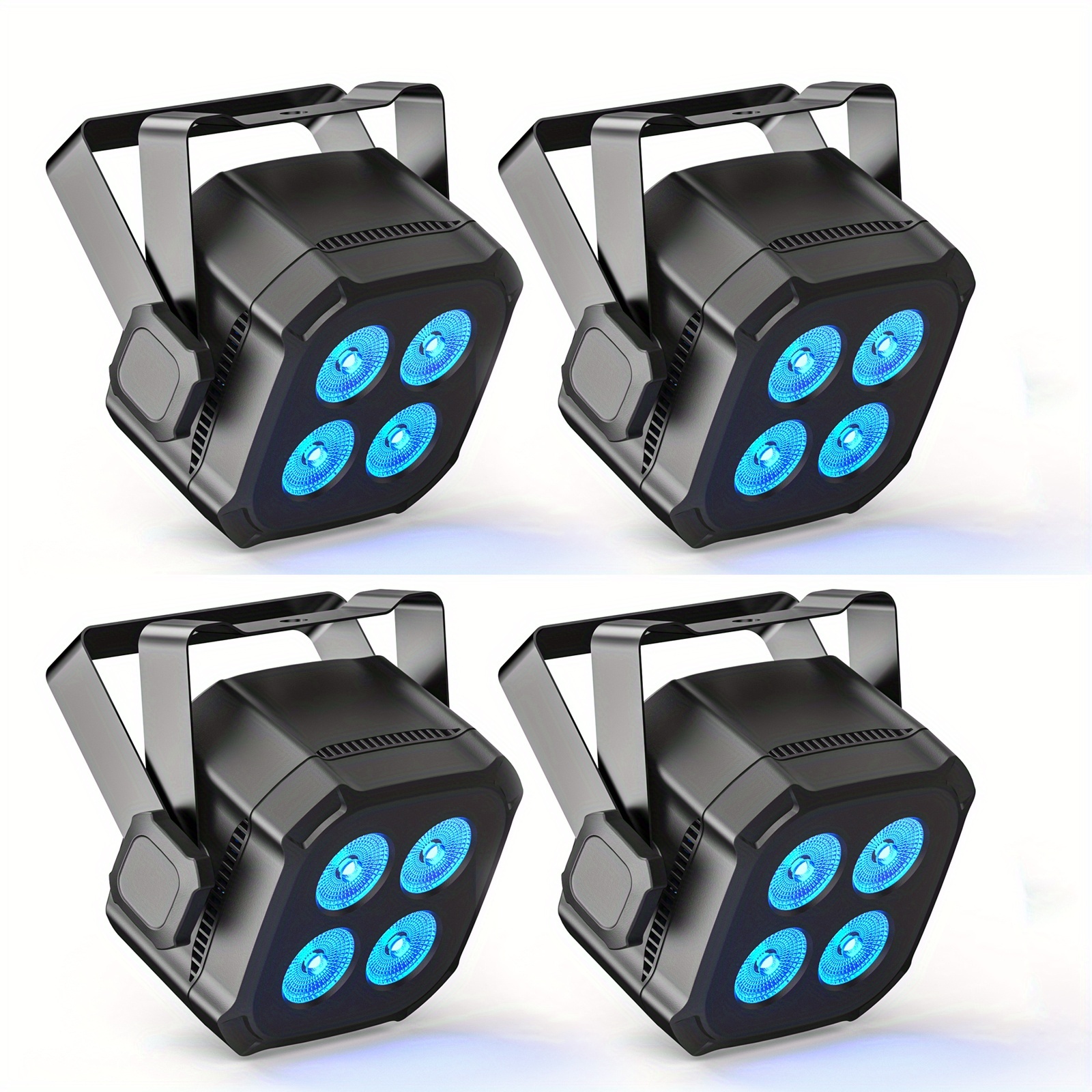 TEMU 2pcs/4pcs/8pcs Mini de , Cordés 4 * 15w LED Par, Légers RGBW 4 En 1 LED de Avec DMX512, Contrôlés par l'Activation , 4/8 CH Par Pour Maison,