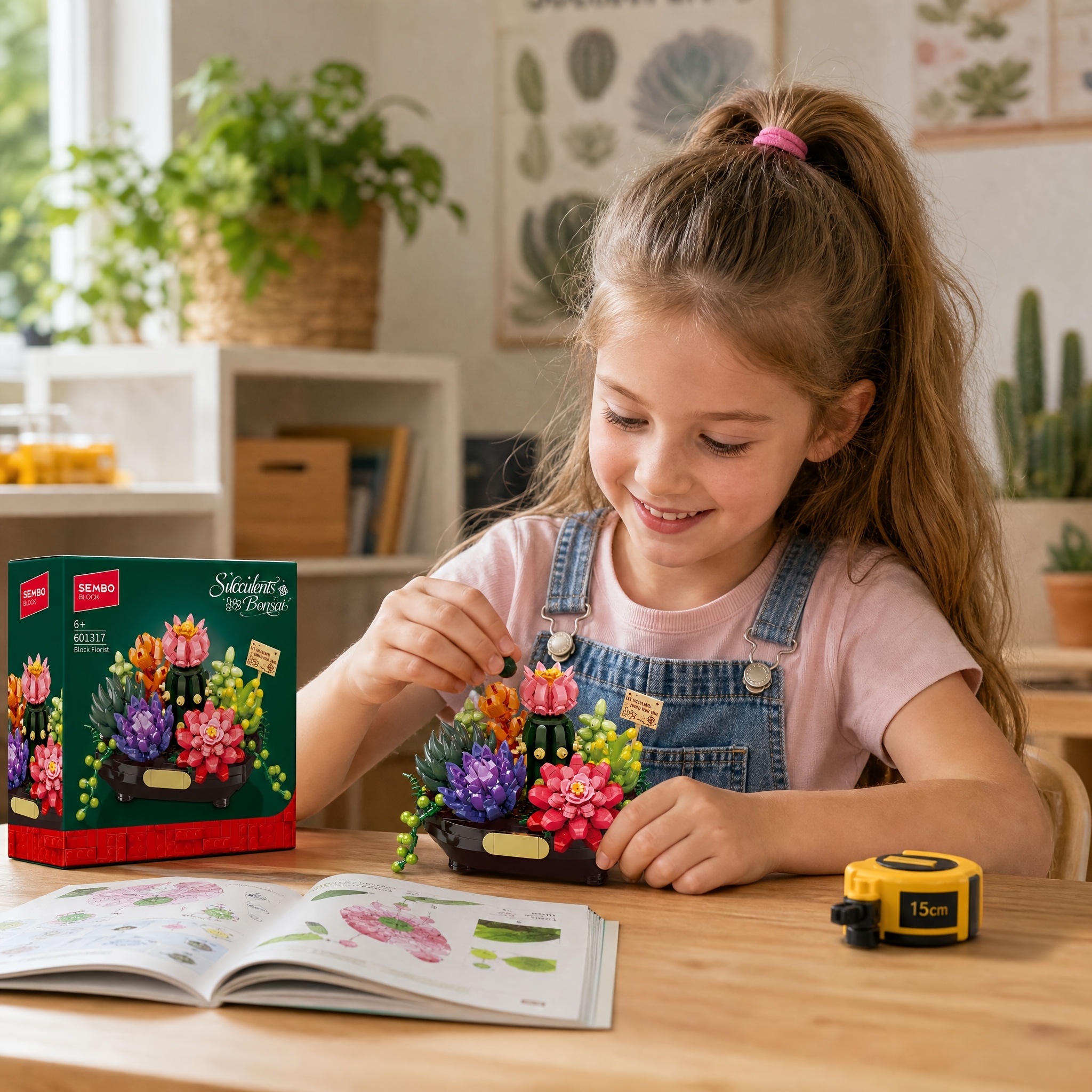 Succulent Bonsai Stacking Blocks Set, STEM Educ