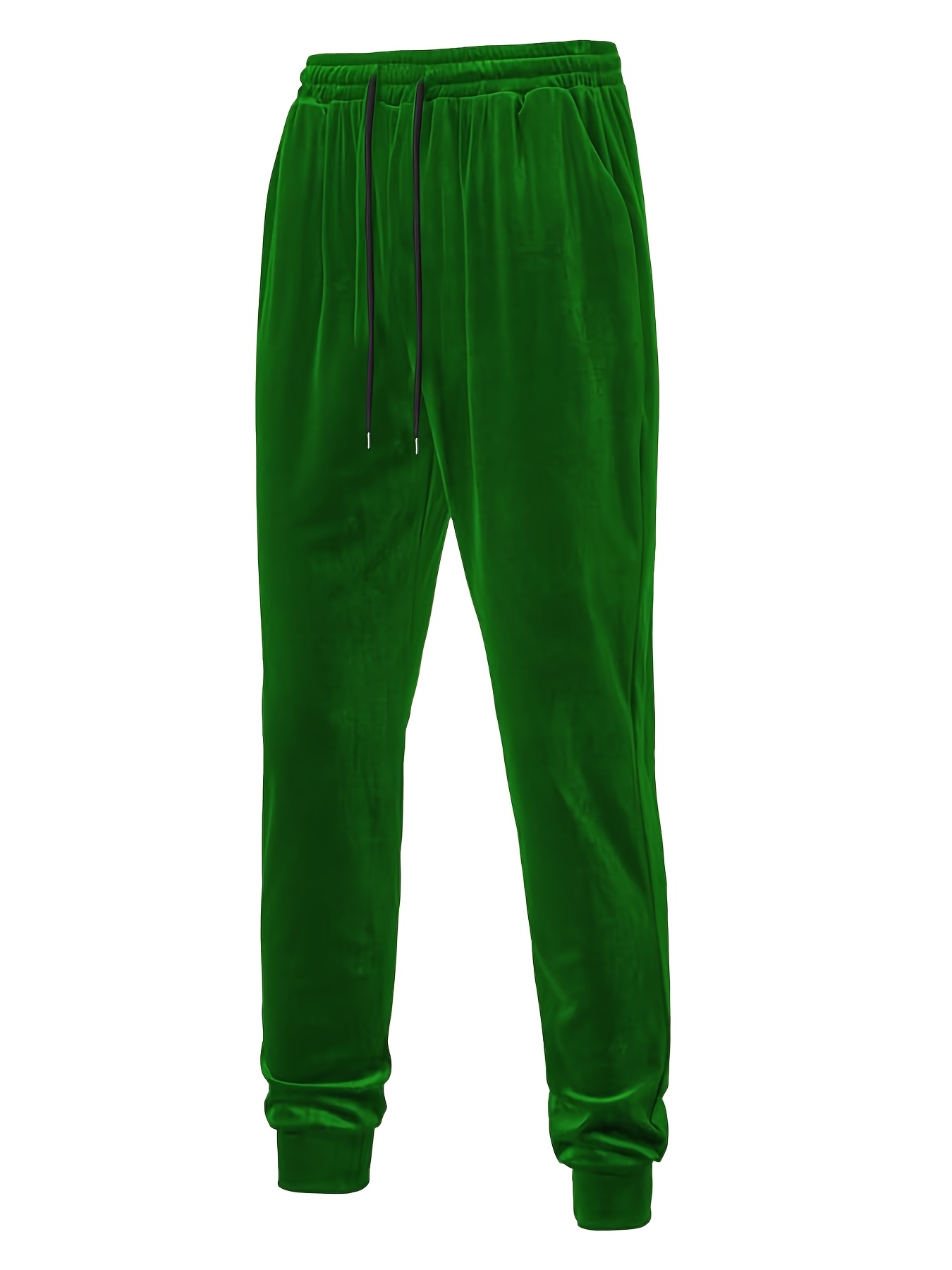 mens green velvet joggers stylish casual sweatpants Temu Australia
