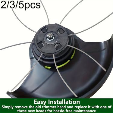 2/3/5pcs Heavy-Duty Steel Multi-Purpose Trimmer Replacement Wire Blades Kit - Sharp Curved Design for Lawn Edging, Garden Weeding, Weed Control & Grass Trimming - Compatible with String Trimmers & Weeders (Durable, Precise)