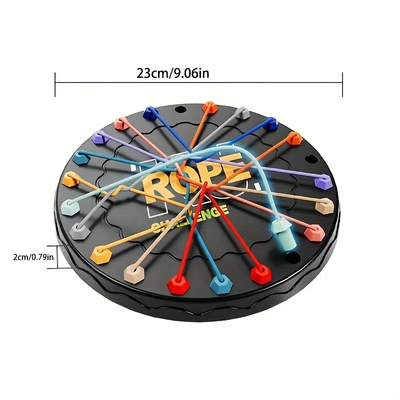 Colorful Rope Challenge Board Game - Enhances Logical Thinking & Creativity, Ideal for Teens & Family Fun, Perfect Gift for Valentine's Day, Thanksgiving, Christmas & New Year, Teen Puzzle Game | Strategy Game | Flexible Rope Pieces