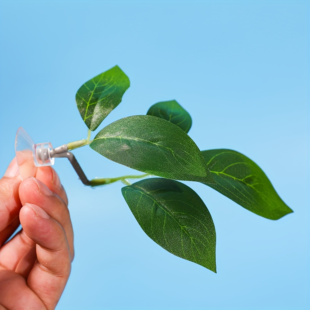 Aquarium Supplies, Decorations, Aquarium Leaves Plastic Simulation Plants, Betta Resting Leaves, Suckers Multi-leaf Design