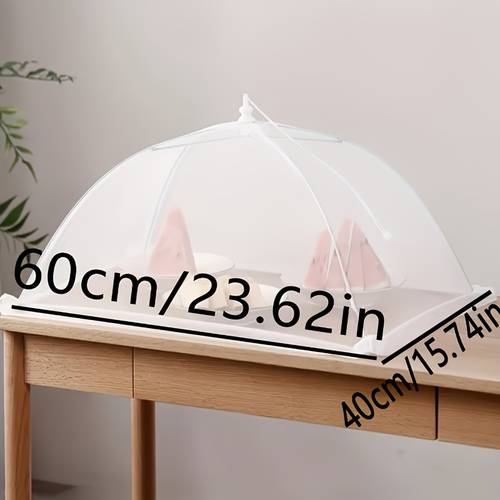 100x60cm foldable stainless steel food cover tent with lace edge large insect proof protective cover suitable for outdoor parties picnics barbecues and camping kitchen storage accessory