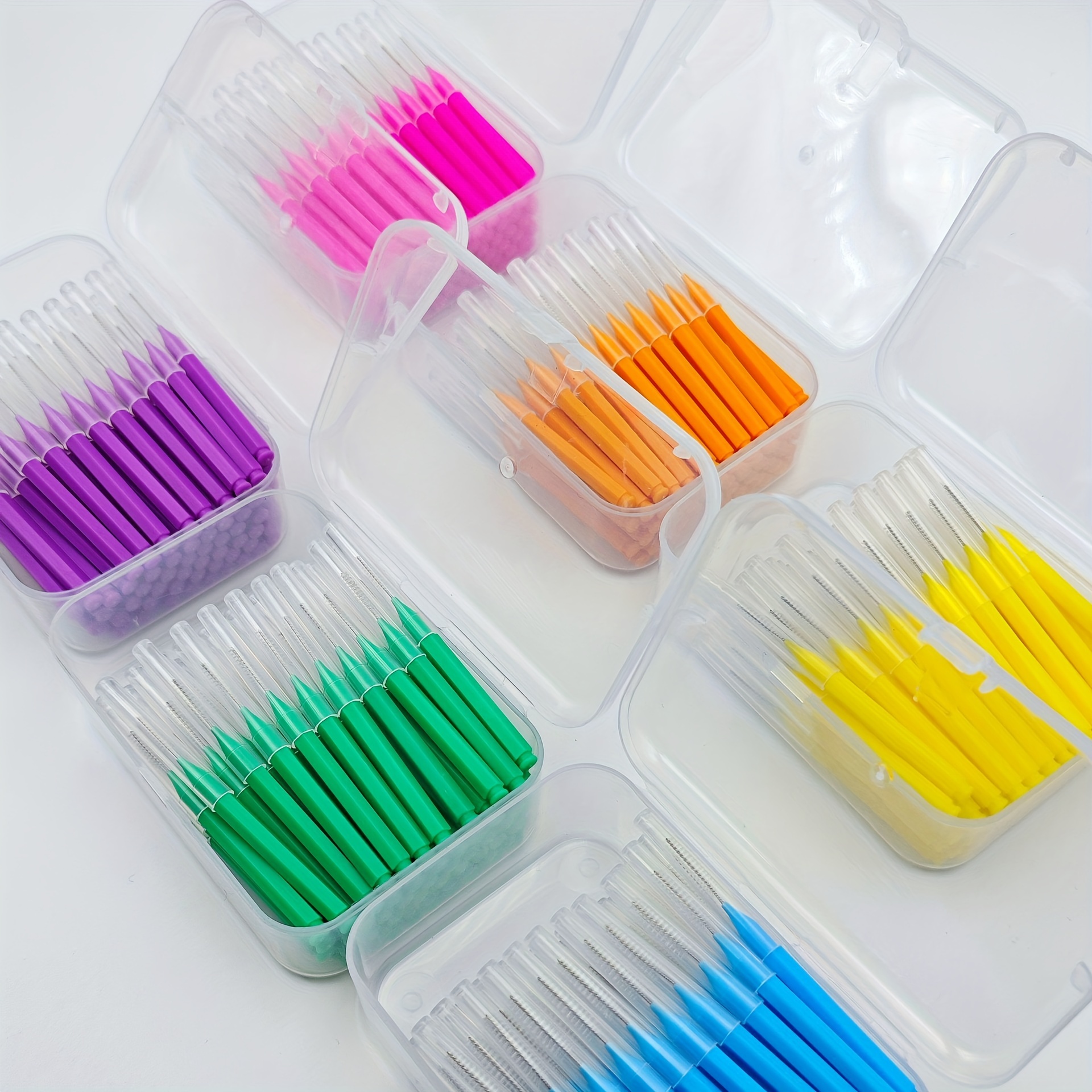 

Hexagonal Interdental Brushes, I-shaped Gap Cleaning Brushes, 60 Count Per Box, Multi-colored Oral Care Picks For Teeth Health, Easy Reach Tooth Space Cleaners Travel Must Have