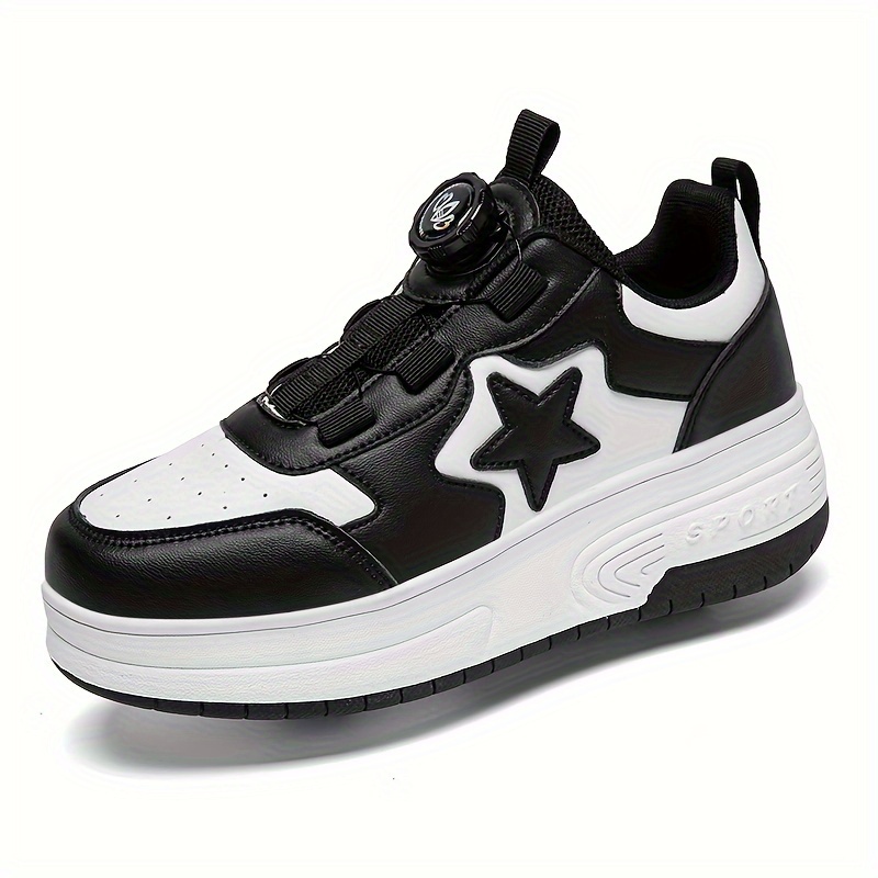 Trendy Cool Low Top Scarpe Skateboard A Rotelle Ragazzi - Temu Italy