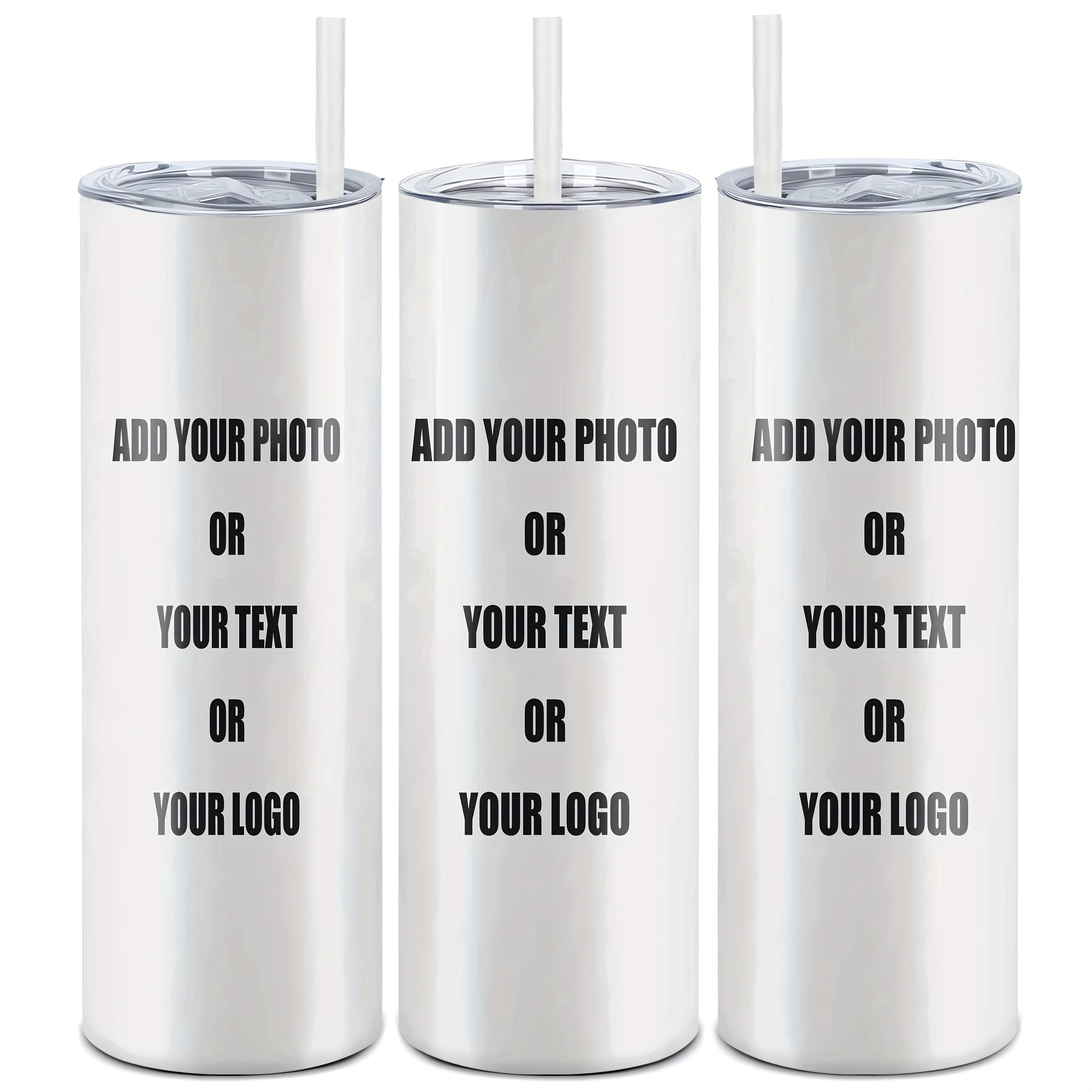 

Custom 20 Oz Tumbler - Personalize With Your Photo, Text, Or Logo - Perfect Gift For Family & Friends - Durable Metal, Reusable, Bpa-free - Ideal For Birthdays, Christmas, & More Personalized Tumbler