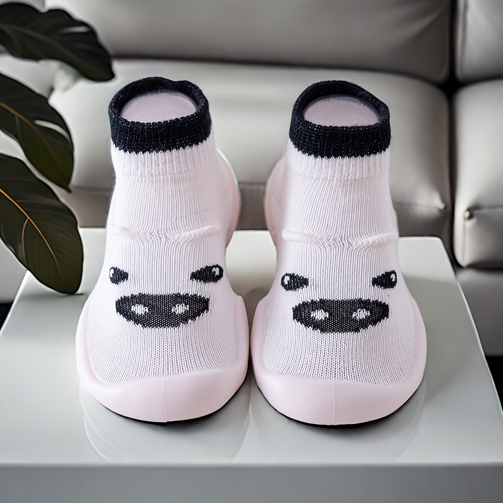 Adorable Cartoon Animal Face Toddler Walking Shoes - Breathable, Non-Slip Sock Shoes for Baby Girls & Boys, Perfect for First Steps, All-Season Comfort, Toddler Shoes