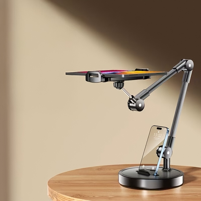 Adjustable Metal Phone & Tablet Stand - Versatile Multi-Angle Desktop Holder for Live Streaming, Selfie Sticks, Tripods, Video Recording, Online Classes, Vlog, Perfect Gift for Thanksgiving & Christmas, Mobile Device Support | Sleek Metal Stand | Durable Iron Construction