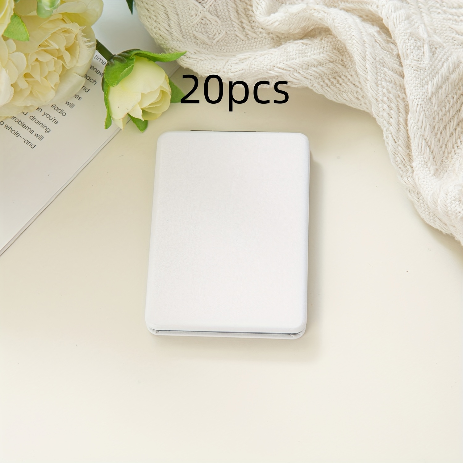 10pcs/20pcs/30pcs Square Small Mirrors, Portable Dual-Sided Design