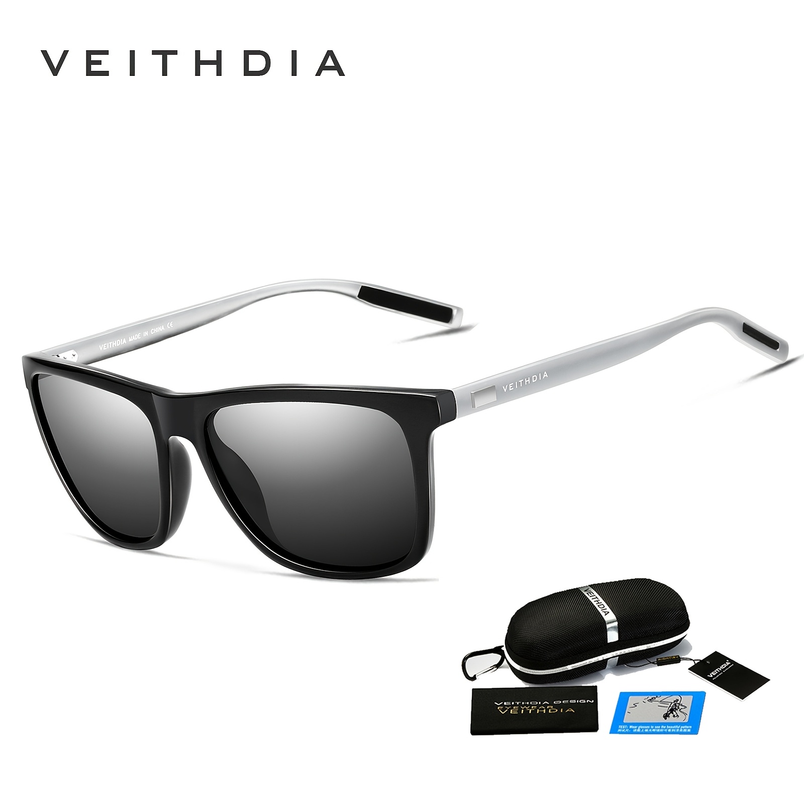 Unisex Aluminum Magnesium Square Polarized UV Resistant Sunglasses