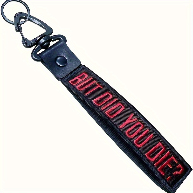 

Personalized Keychain: And Red Wrist For Luggage, Motorcycles - Of Polyester