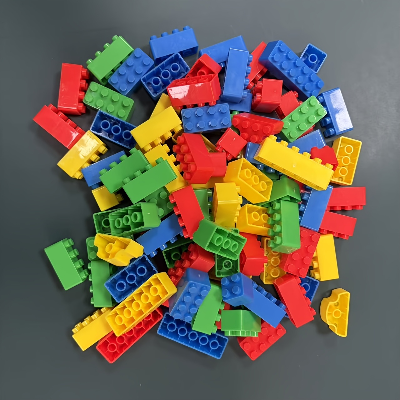 TEMU 62pcs/128pcs Bagged Plastic Interlocking Block Toy Set, Puzzle Building Toys, Classic Interlocking Toys, Random Colors | Random Shapes, Perfect