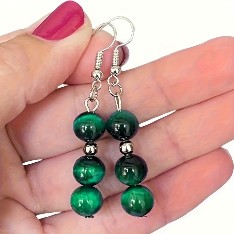 TEMU Un par de aretes de azul hechos a , un regalo de moda para damas. Adecuados para uso diario como para ocasiones especiales.