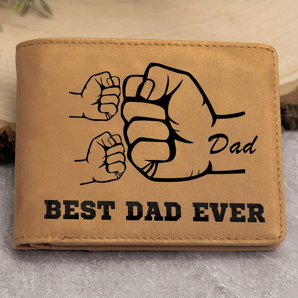 billetera de cuero sintético personalizada, con imagen grabada y