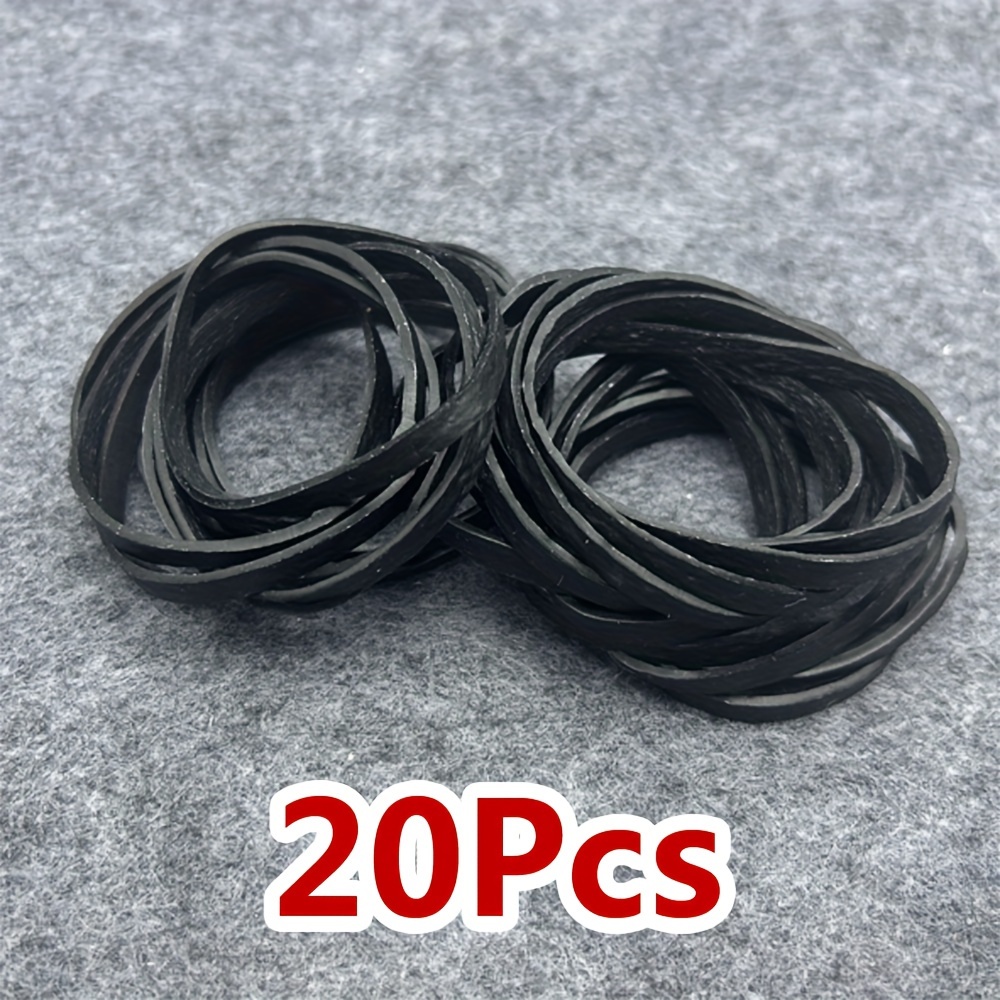 20pcs Black Large Rubber Bands 6cm/2.4inch Stretchable Sturdy Rubber Rings High Elasticity Rubber Elastic Bands Home Kitchen Packaging Supplies Additions