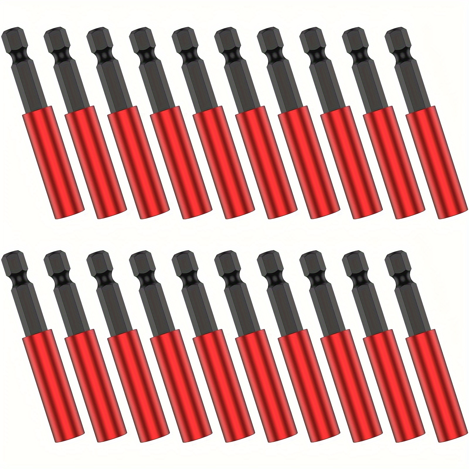 

20pcs Extension Bit Holder Magnetic Screwdriver Extension Quick Change 1/4inch Hex Shank Drill Bit Extension Drill Bit Tip Holder Aluminum Alloy Drill Bit Extension Bar For Nuts