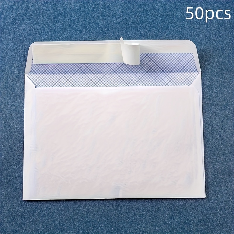 TEMU 50-Pack Beveiligingsenveloppen met Sluiting - Zelfklevende Verzendenvellen, Matte Afwerking, voor Zakelijk en Persoonlijk Gebruik, Feestdagen