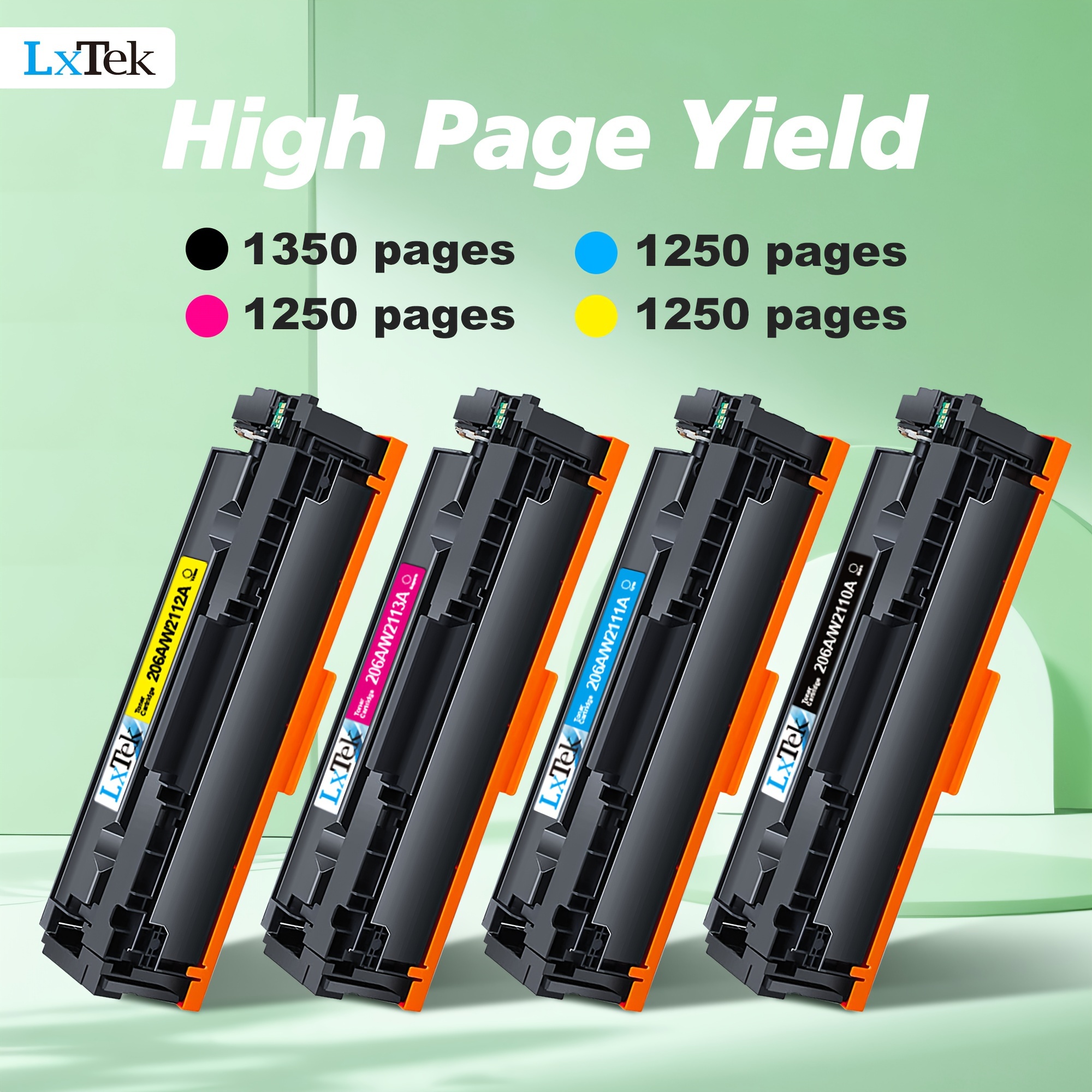 

4 Pack 206a Toner Cartridges Replacement For Color Laserjet Pro Mfp M283fdw M283cdw M283fdn M255dw M255nw M282nw Toner Cartridges For 206a 206a W2110a W2111a W2112a W2113a