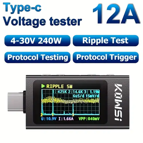 Type-C USB Tester Digital Voltmeter Amperemeter Volt Amp Bank Meter Multimeter Type-C USB Tester Digital Voltmeter Amperemeter Volt Amp Bank Meter Multimeter